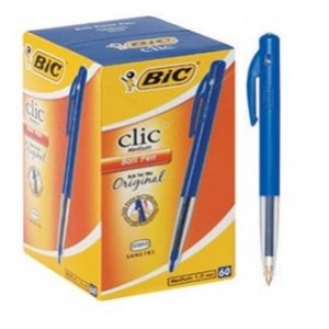 Ballpoint Pens Bic Clic Blue (60-Pack)