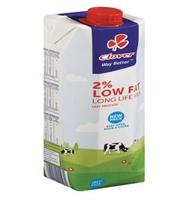Clover Long Life Milk 1 Litre 2% Low Fat
