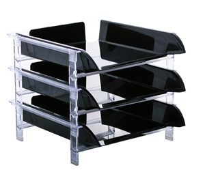 Letter Tray Set Vision Black