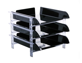 Letter Tray Set Vision Black