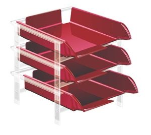 Letter Tray Set Vision Red
