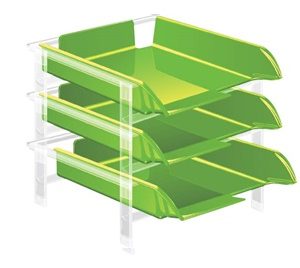 Letter Tray Set Vision Lime Green