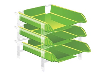 Letter Tray Set Vision Lime Green