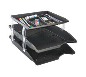 Letter Tray Set Optima Black