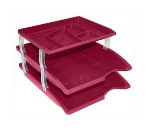 Letter Tray Set Optima Red