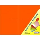 Straight Cut Folders Orange (100-Pack)