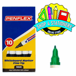 Penflex Fine Point Green Whiteboard Markers (10'S)